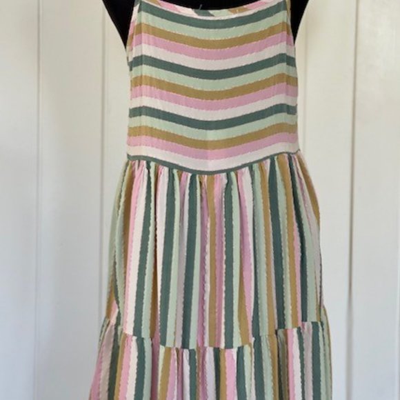 Stripe Tank Dress with lurex thread, Self Contrast - Picture 4 of 4